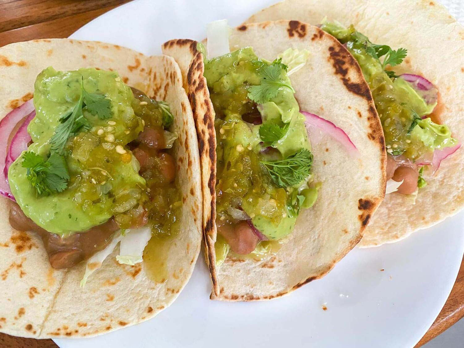 plate of homemade tacos