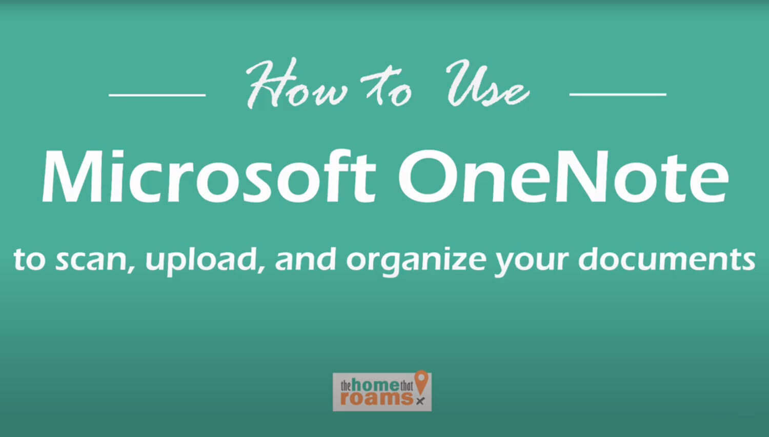 Microsoft OneNote tutorial for digitizing paper video thumbnail 