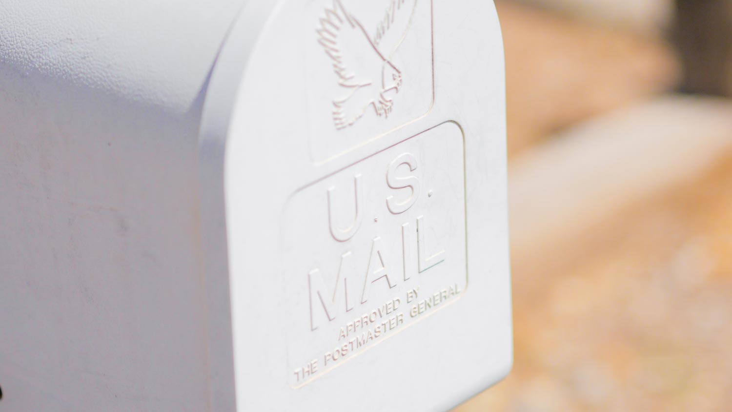 close up of mailbox