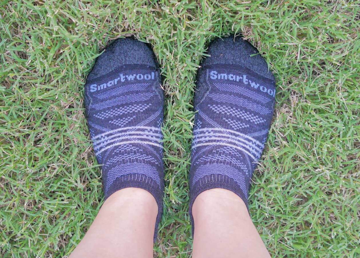wool socks in grass