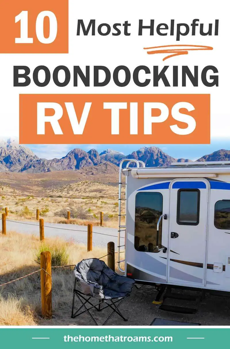 pin of RV boondocking near the mountains