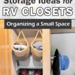 pin with rv closet storage and clothing storage in bins