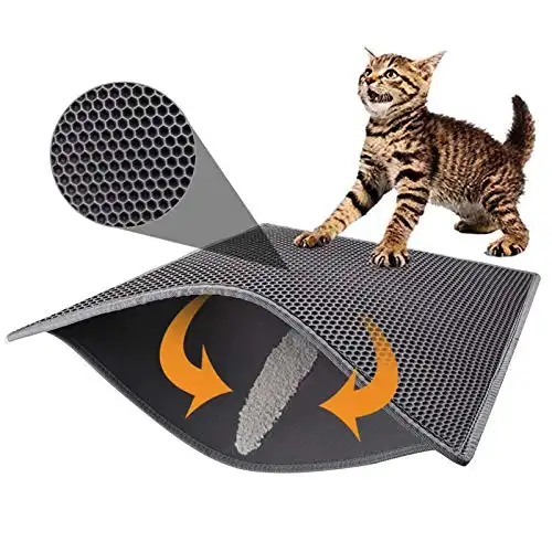 Cat Litter Mat Double Layer Waterproof Urine Proof Trapping Mat