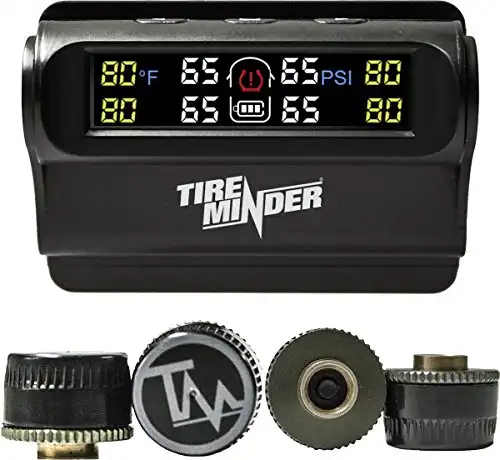 TireMinder Solar Powered Trailer TPMS, 4-Tire Kit