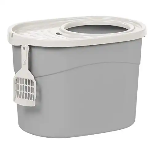 Top Entry Cat Litter Box with Cat Litter Scoop