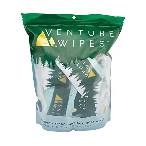 Large Biodegradable Body Wipes for Adults, Vitamin E & Tea Tree Oil