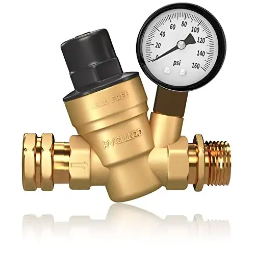 RV Water Pressure Regulator Valve (Brass)