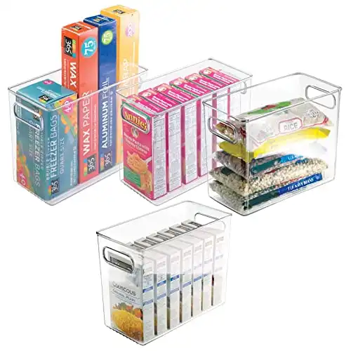 Tall Plastic Kitchen Pantry Cabinet Storage Bins