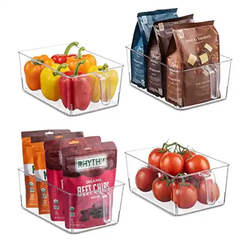 Refrigerator & Pantry Organizer Bins with Handles