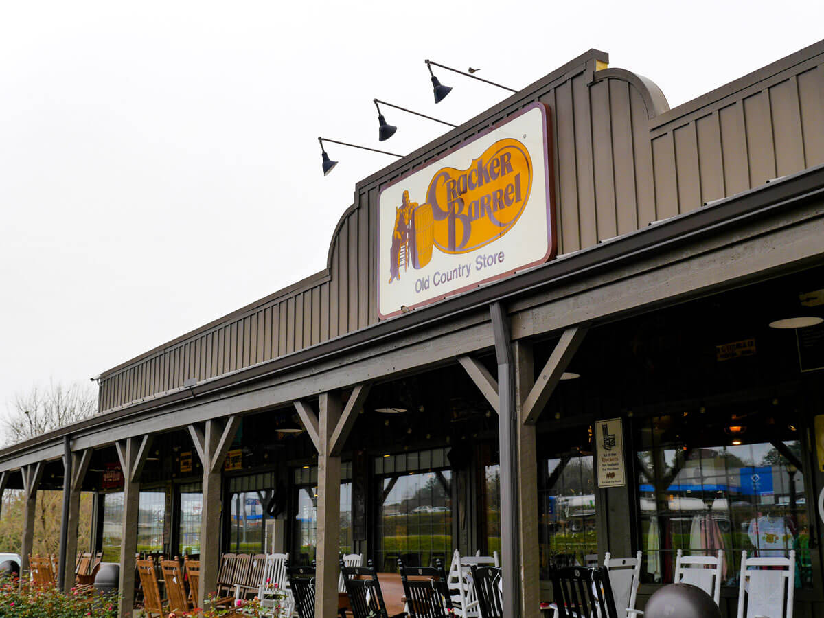 front of Cracker Barrel restaurant