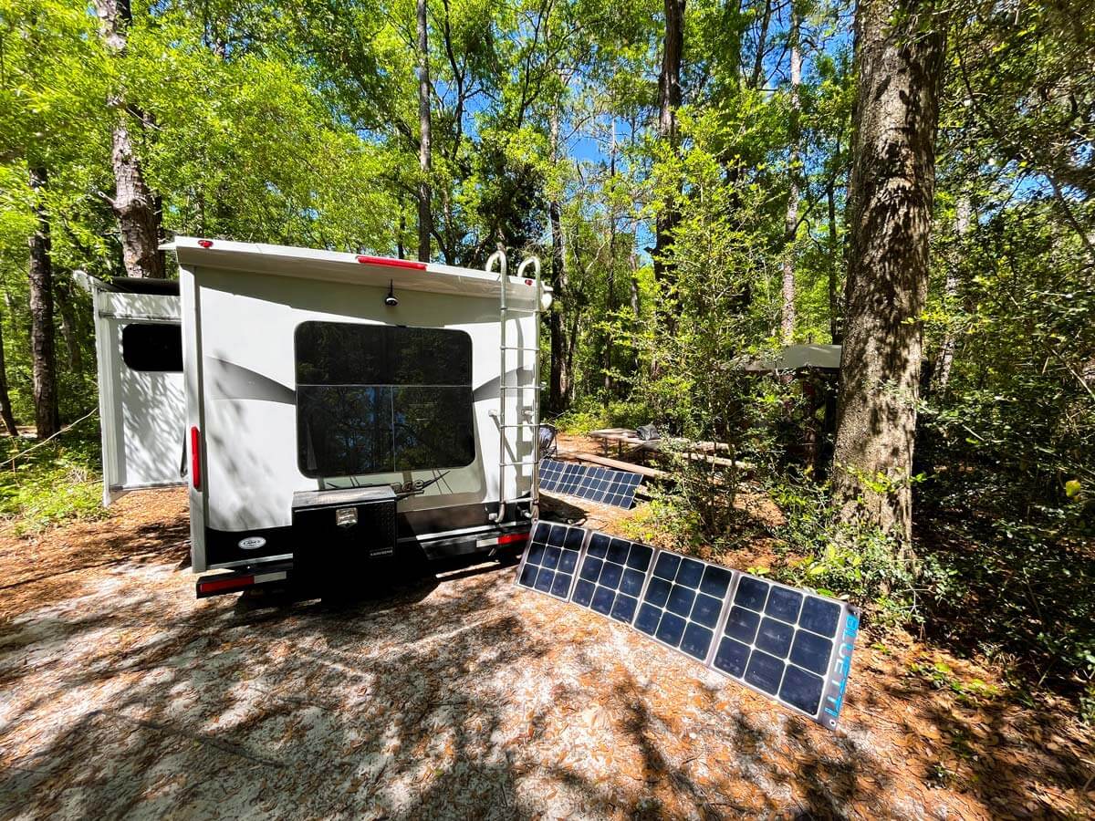 carolina beach state park campsite solar panels