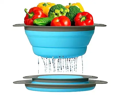 Collapsible Silicone Colanders (Set of 2)
