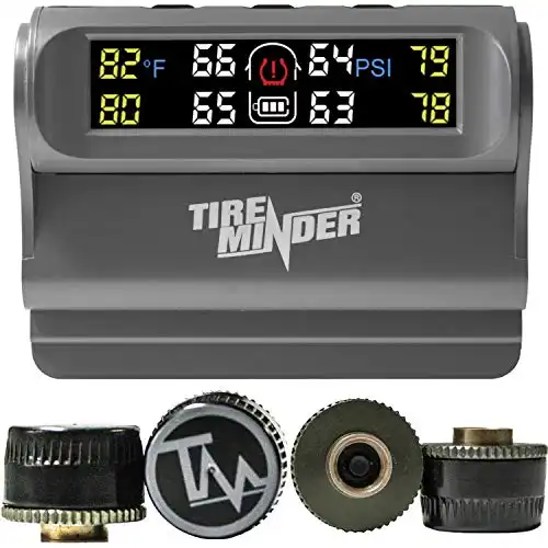 TireMinder Solar Powered Trailer TPMS, 4-Tire Kit